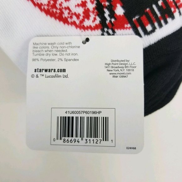 Disney Star Wars Womens No Show Socks Size 9-11 Shoe Size 4-10 BB8 Millennium - Picture 3 of 11